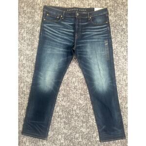 American Eagle Jeans Mens 42x32 Blue Airflex+ Original Straight Stretch Denim